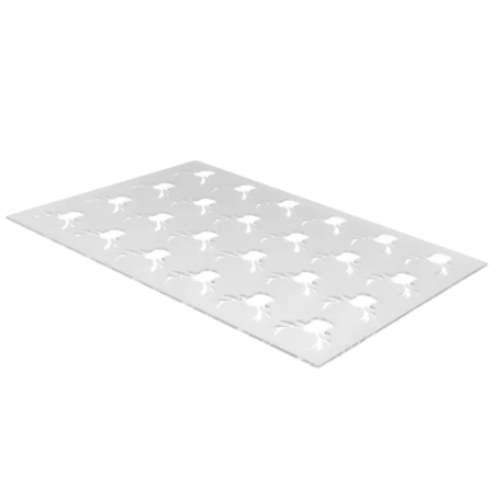 op. 2 szt. Renifer - silikonowy szablon do odlewania dekoracji z czekolady i izomaltu - dł. 40 x szer. 40 mm x 24 dekoracje