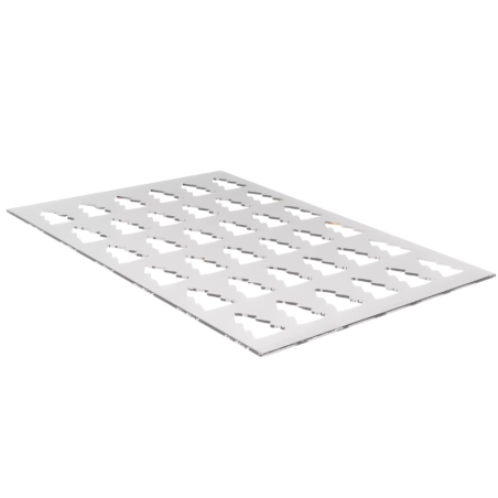 op. 2 szt. Choinka - silikonowy szablon do odlewania dekoracji z czekolady i izomaltu - dł. 35 x szer. 25 mm x 36 dekoracji