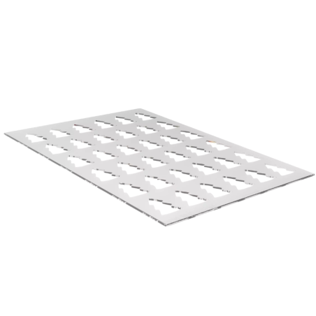 op. 2 szt. Choinka - silikonowy szablon do odlewania dekoracji z czekolady i izomaltu - dł. 35 x szer. 25 mm x 36 dekoracji