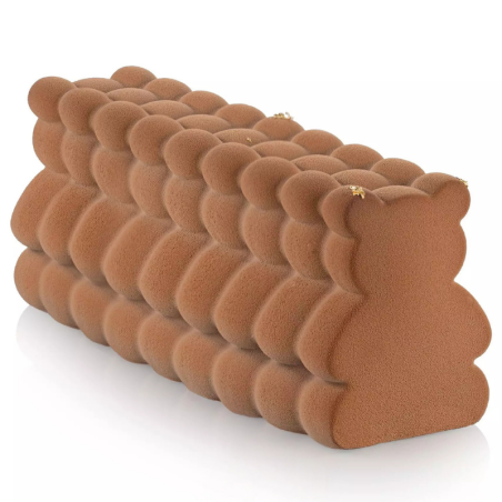 Buche Peluche 1100 Silikomart - zestaw form silikonowych do ciast w kształcie pluszowego misia - poj. 1100 ml