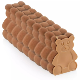 Buche Peluche 1100 Silikomart - zestaw form silikonowych do ciast w kształcie pluszowego misia - poj. 1100 ml