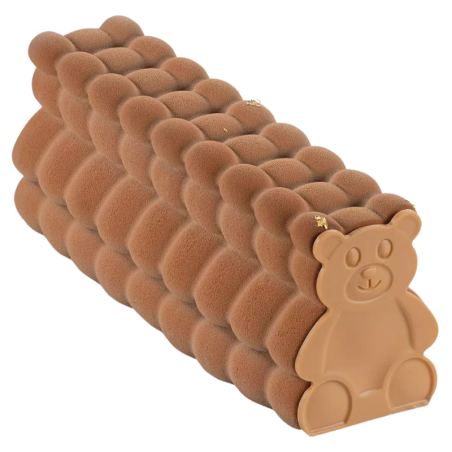 Buche Peluche 1100 Silikomart - zestaw form silikonowych do ciast w kształcie pluszowego misia - poj. 1100 ml