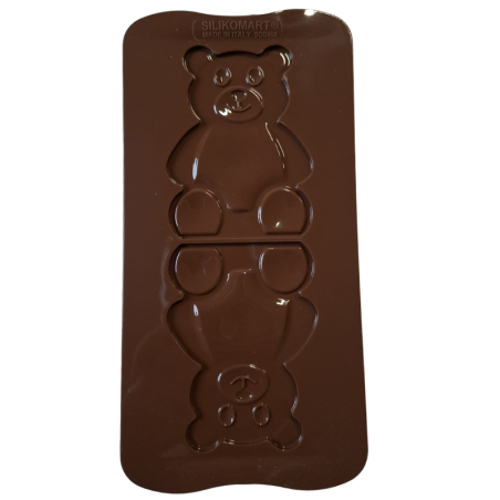 Buche Peluche 1100 Silikomart - zestaw form silikonowych do ciast w kształcie pluszowego misia - poj. 1100 ml