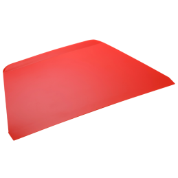 dł. 216 x szer. 128 mm - trapezowa skrobka cukiernicza z tworzywa - kolor czerwony - nr. kat. 37053 Thermohauser