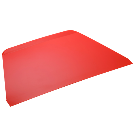 dł. 216 x szer. 128 mm - trapezowa skrobka cukiernicza z tworzywa - kolor czerwony - nr. kat. 37053 Thermohauser