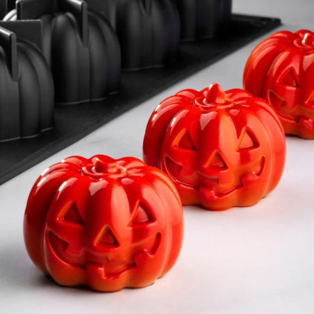 PX43131 Pumpkin Pavoni Italia - forma silikonowa do deserów na Halloween - śr. 68 x wys. 55 mm / poj. 125 ml x 15 porcji