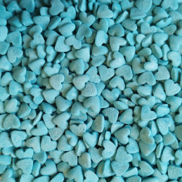 op. 30 g Serduszka niebieskie śr. 5 mm - walentynkowe konfetti cukrowe - Cukieteria.pl