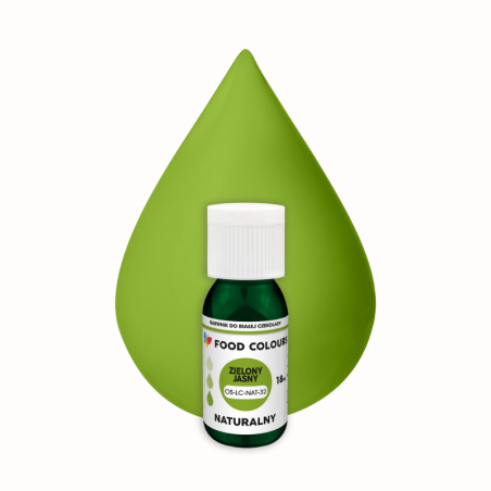 op. 18 ml Naturalny ZIELONY JASNY barwnik cukierniczy od Food Colours - Cukieteria.pl