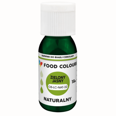 op. 18 ml Naturalny ZIELONY JASNY barwnik cukierniczy od Food Colours - Cukieteria.pl
