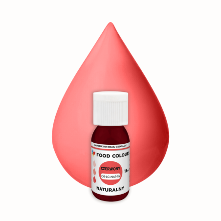 op. 18 ml Naturalny CZERWONY barwnik cukierniczy od Food Colours - Cukieteria.pl