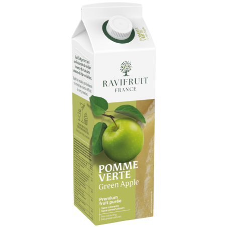 op. 1 kg Zielone jabłko - RAVIFRUIT - pasteryzowany przecier owocowy - 90% zawartość owoców