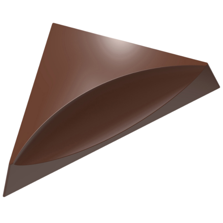 CW1972 Nowoczesny trójkąt - forma z poliwęglanu do pralin - dł. 35 x szer. 35 x wys. 11 mm / poj. 6.5 g x 24 praliny