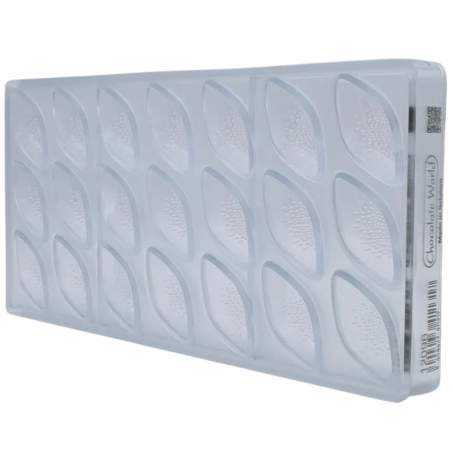 CW12096 Chocolate World - forma z poliwęglanu do pralin - dł. 47.5 x szer. 21.5 x wys. 16 mm / poj. 9.5 g x 21 pralin