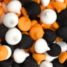 op. 100 g Mini Beziki na Halloween - kolorowa posypka bezowa do dekoracji - śr. 8 mm