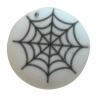 op. 12 szt. Beziki pajęczyna -  okrągłe dekoracje bezowe do ozdabiania słodyczy na Halloween - śr. 25 mm