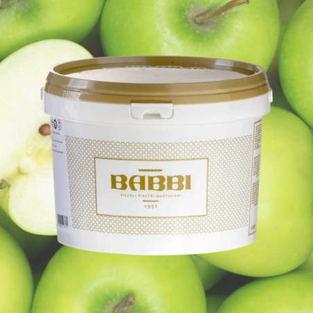 op. 3 kg Pasta Zielone Jabłko - owocowa pasta smakowa do lodów i cukiernictwa - nr. kat. 12615 Babbi