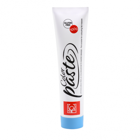 op. 100 g COLORPASTE LIPO AZZURRO AF 23236 MODECOR - niebieski barwnik na bazie tłuszczu roślinnego - do barwienia czekolady