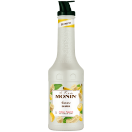 op. 1 l Puree Banan - Le Fruit de MONIN Banana - gęsty przecier owocowy do napojów i deserów