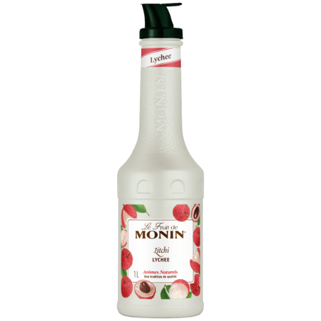 op. 1 l Puree Liczi - Le Fruit de MONIN Lychee - gęsty przecier owocowy do napojów i deserów