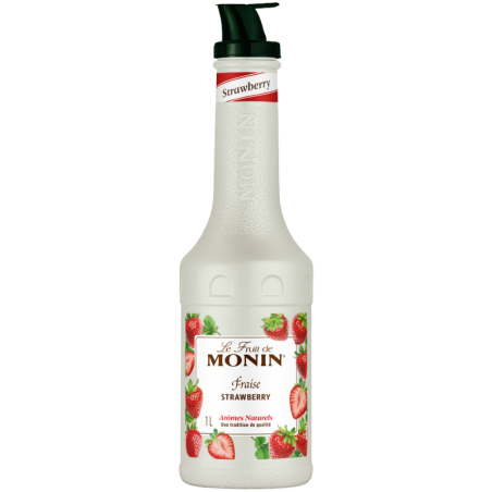 op. 1 l Puree Truskawka - Le Fruit de MONIN Strawberry - gęsty przecier owocowy do napojów i deserów