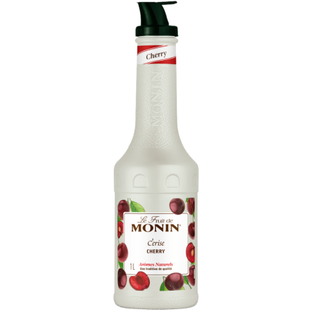 op. 1 l Puree Wiśnia - Le Fruit de MONIN Cherry - gęsty przecier owocowy do napojów i deserów