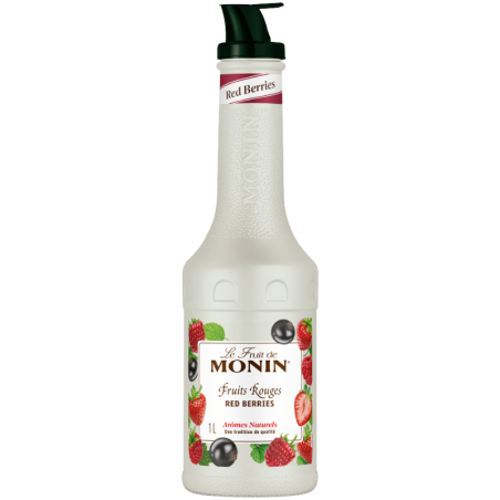 op. 1 l Puree Owoce Leśne - Le Fruit de MONIN Red Berries - gęsty przecier owocowy do napojów i deserów