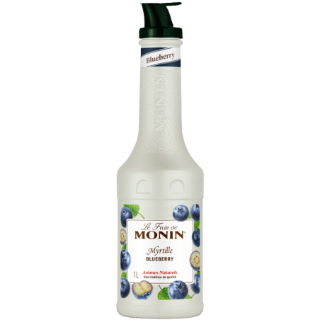 op. 1 l Puree Jagoda - Le Fruit de MONIN Blueberry - gęsty przecier owocowy do napojów i deserów