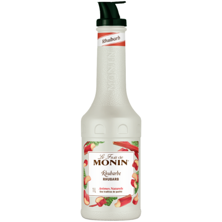op. 1 l Puree Rabarbar - Le Fruit de MONIN Rhubarb - gęsty przecier rabarbarowy do napojów i deserów