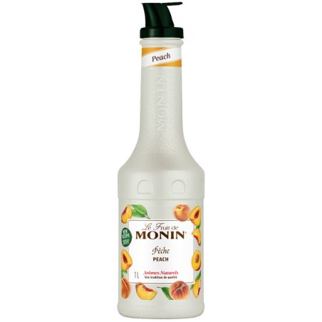 op. 1 l Puree Brzoskwinia - Le Fruit de MONIN Peach - gęsty przecier owocowy do napojów i deserów