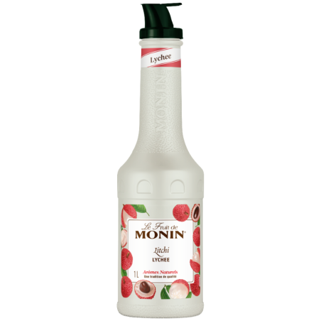 op. 1 l Puree Liczi - Le Fruit de MONIN Lychee - gęsty przecier owocowy do napojów i deserów