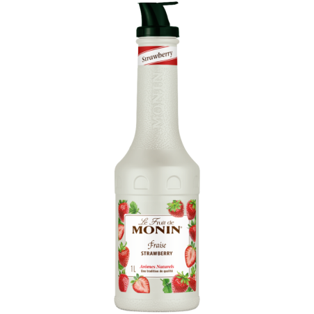 op. 1 l Puree Truskawka - Le Fruit de MONIN Strawberry - gęsty przecier owocowy do napojów i deserów