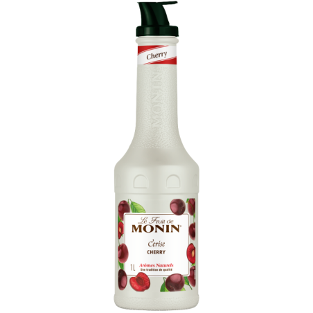 op. 1 l Puree Wiśnia - Le Fruit de MONIN Cherry - gęsty przecier owocowy do napojów i deserów