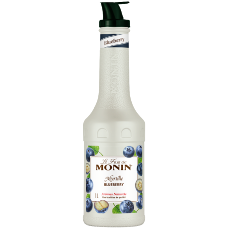 op. 1 l Puree Jagoda - Le Fruit de MONIN Blueberry - gęsty przecier owocowy do napojów i deserów