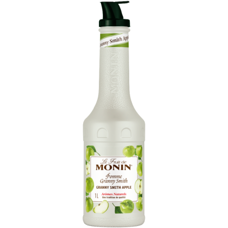 op. 1 l Puree Zielone Jabłko - Le Fruit de MONIN Granny Smith Apple - gęsty przecier owocowy do napojów i deserów