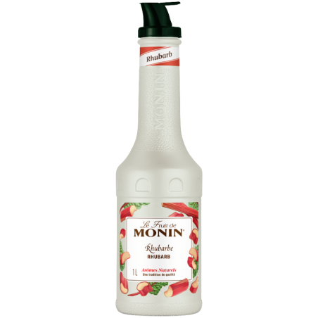 op. 1 l Puree Rabarbar - Le Fruit de MONIN Rhubarb - gęsty przecier rabarbarowy do napojów i deserów
