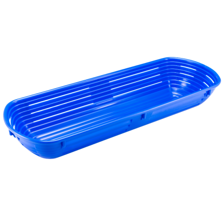 dł. 445 x szer. 165 mm - kosz garowniczy z tworzywa do wyrastania ciasta chlebowego - poj. 1500 g - nr. kat. 48779 Thermohauser