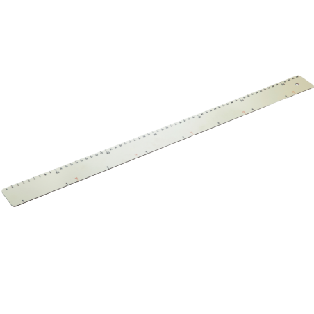 dł. 64 x szer. 5 cm - twarda linijka cukiernicza z trzema rodzajami skali do odmierzania - nr. kat. 44061 Thermohauser
