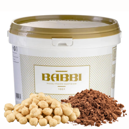 op. 3 kg GOLOSA KROK GIANDUIA 12387 BABBI - gładki krem o uniwersalnym zastosowaniu z kawałkami orzechów laskowych i kakao