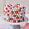 op. 130 g Czerwone chrupiące kulki czekoladowe do dekoracji - śr. 20 mm - choco crispy balls lipstick red - Fun Cakes