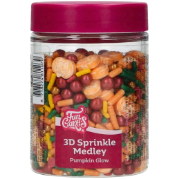 op. 70 g Pumpkin Glow - mieszanka posypek cukrowych do dekoracji babeczek - 3D Sprinkle Medley Fun Cakes