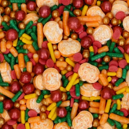 op. 70 g Pumpkin Glow - mieszanka posypek cukrowych do dekoracji babeczek - 3D Sprinkle Medley Fun Cakes