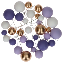 op. 32 szt. Fioletowy zestaw kul dekoracyjnych do ozdabiania tortów - Purple Ombre & Gold Decorative Ball Set