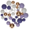 op. 32 szt. Fioletowy zestaw kul dekoracyjnych do ozdabiania tortów - Purple Ombre & Gold Decorative Ball Set