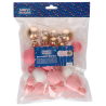 op. 32 szt. Różowy zestaw kul dekoracyjnych do ozdabiania tortów - Pink Ombre & Gold Decorative Ball Set