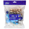 op. 32 szt. Niebieski zestaw kul dekoracyjnych do ozdabiania tortów - Blue Ombre & Gold Decorative Ball Set