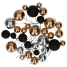 op. 32 szt. Metaliczny zestaw kul dekoracyjnych do ozdabiania tortów - Metallic Gold & Silver & Black Decorative Ball Set