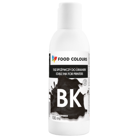 op. 100 ml Czarny tusz spożywczy w płynie do drukarek - nr. kat. WS-LD-07 Food Colours