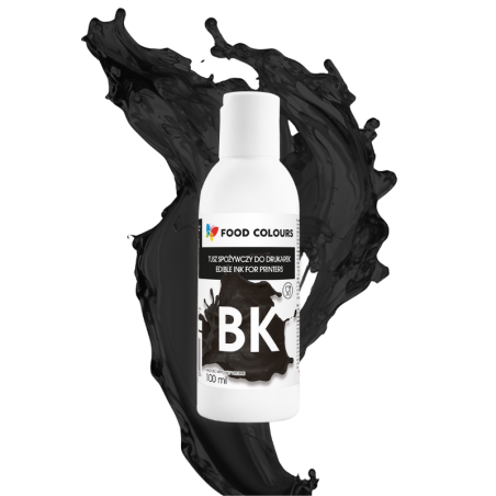op. 100 ml Czarny tusz spożywczy w płynie do drukarek - nr. kat. WS-LD-07 Food Colours