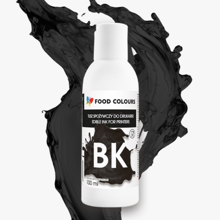 op. 100 ml Czarny tusz spożywczy w płynie do drukarek - nr. kat. WS-LD-07 Food Colours