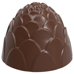 CW12128 Chocolate World - forma z poliwęglanu do pralin w kształcie szyszki - śr. 28 x wys. 23 mm / poj. 11 g x 21 pralin